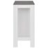 vidaXL Bar Table with Shelf White 110x50x103 cm - Image 4