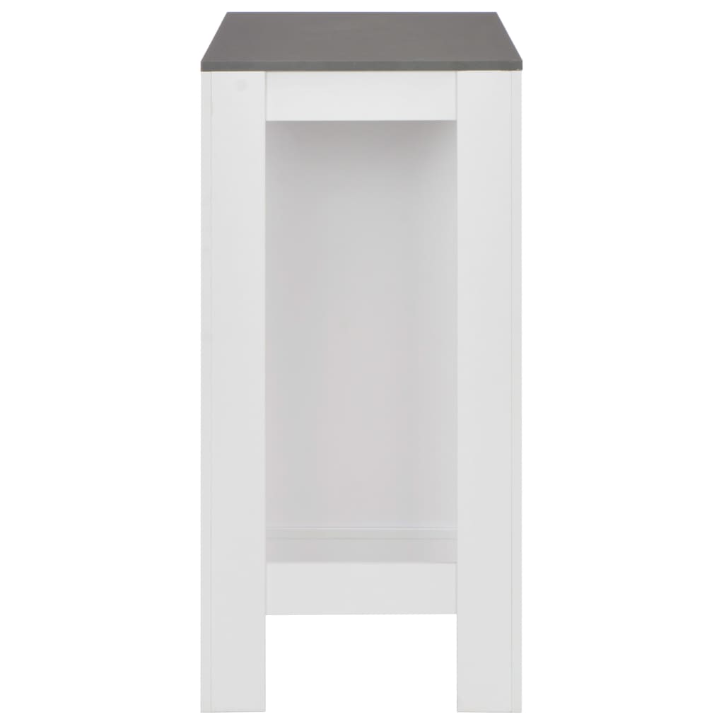 8718475796671_g_en_hd_3 vidaXL Bar Table with Shelf White 110x50x103 cm - Image 4