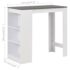 vidaXL Bar Table with Shelf White 110x50x103 cm - Image 6