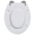 vidaXL Toilet Seats with Soft Close Lids 2 pcs MDF White - Image 5