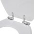 vidaXL Toilet Seats with Soft Close Lids 2 pcs MDF White - Image 6
