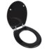 vidaXL Toilet Seats with Soft Close Lids 2 pcs MDF Black - Image 2