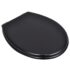 vidaXL Toilet Seats with Soft Close Lids 2 pcs MDF Black - Image 3