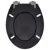 vidaXL Toilet Seats with Soft Close Lids 2 pcs MDF Black - Image 5