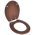 vidaXL Toilet Seats with Soft Close Lids 2 pcs MDF Brown - Image 3