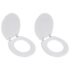 vidaXL Toilet Seats with Lids 2 pcs MDF White