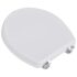 vidaXL Toilet Seats with Lids 2 pcs MDF White - Image 3