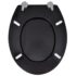 vidaXL Toilet Seats with Lids 2 pcs MDF Black - Image 5