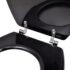 vidaXL Toilet Seats with Lids 2 pcs MDF Black - Image 6