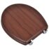 vidaXL Toilet Seats with Lids 2 pcs MDF Brown - Image 3