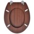 vidaXL Toilet Seats with Lids 2 pcs MDF Brown - Image 5