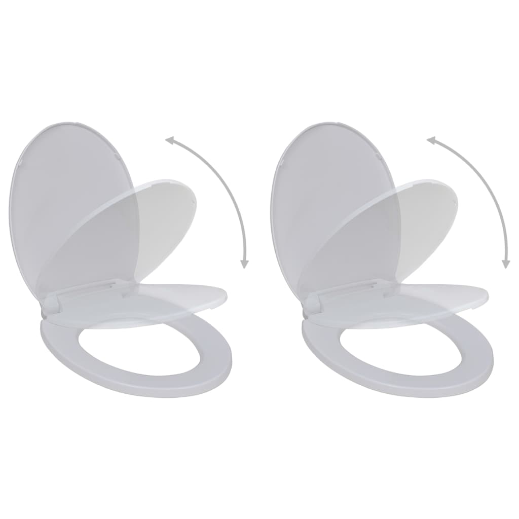 8718475797067_a_en_hd_1 vidaXL Toilet Seats with Soft Close Lids 2 pcs Plastic White - Image 1