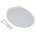 vidaXL Toilet Seats with Soft Close Lids 2 pcs Plastic White - Image 2