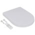 vidaXL Toilet Seats with Soft Close Lids 2 pcs Plastic White - Image 2