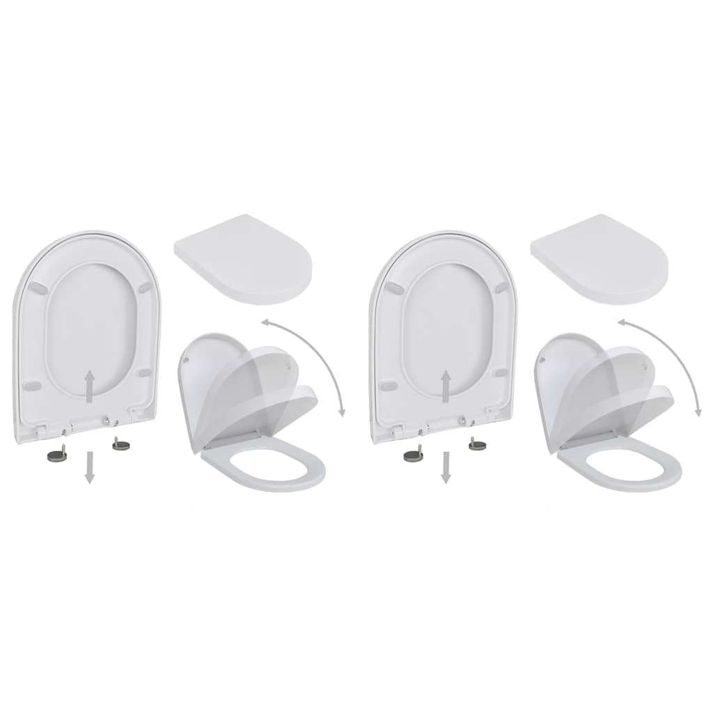 8718475797098_a_en_hd_1 vidaXL Toilet Seats with Soft Close Lids 2 pcs Plastic White - Image 1