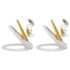 vidaXL Toilet Seats with Soft Close Lids 2 pcs Plastic White and Yellow