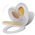 vidaXL Toilet Seats with Soft Close Lids 2 pcs Plastic White and Yellow - Image 2