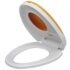 vidaXL Toilet Seats with Soft Close Lids 2 pcs Plastic White and Yellow - Image 5