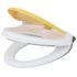 vidaXL Toilet Seats with Soft Close Lids 2 pcs Plastic White and Yellow - Image 7