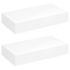 vidaXL Floating Wall Shelves with Drawers 2 pcs White 48 cm - Image 2