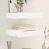 vidaXL Floating Wall Shelves with Drawers 2 pcs White 48 cm