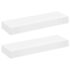 vidaXL Floating Wall Shelves with Drawers 2 pcs White 80 cm - Image 2