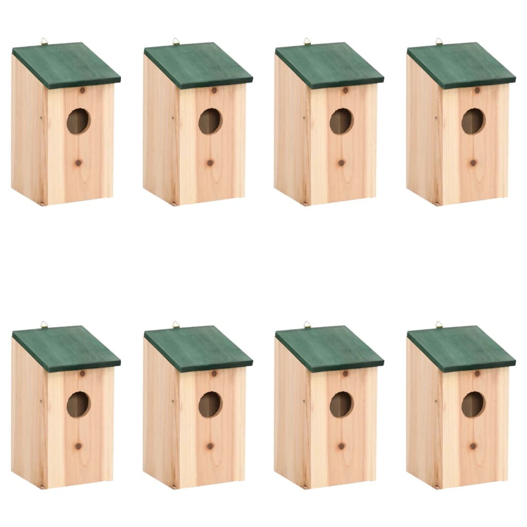 8718475797852_a_en_hd_1 vidaXL Bird Houses 8 pcs Wood 12x12x22 cm - Image 1
