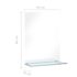 vidaXL Wall Mirror with Shelf 40x60 cm Tempered Glass - Image 6