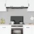 vidaXL Kitchen Backsplash Black 70x40 cm Tempered Glass