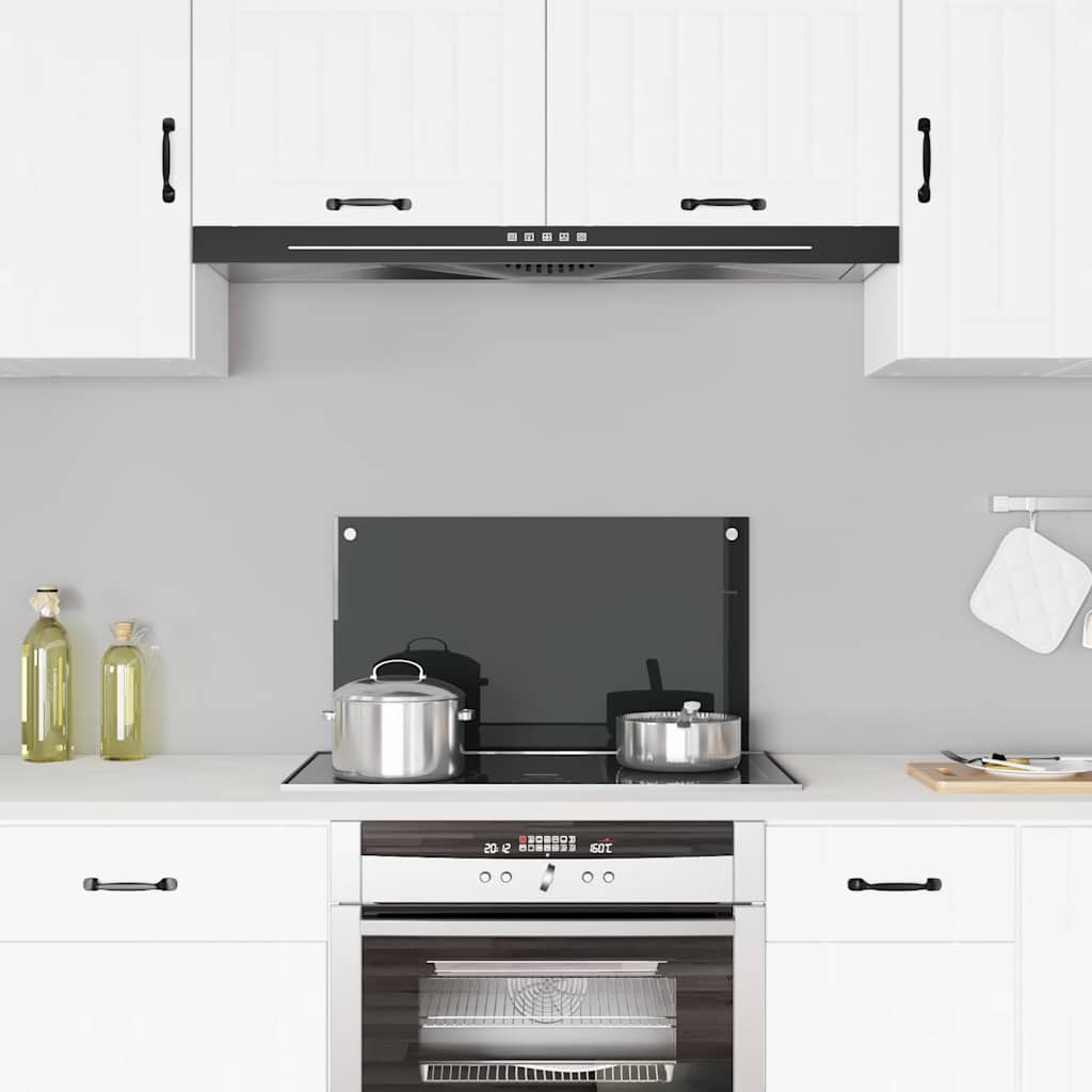 8718475798422_m_en_hd_1 vidaXL Kitchen Backsplash Black 70x40 cm Tempered Glass - Image 1