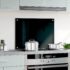vidaXL Kitchen Backsplash Black 70x50 cm Tempered Glass - Image 3