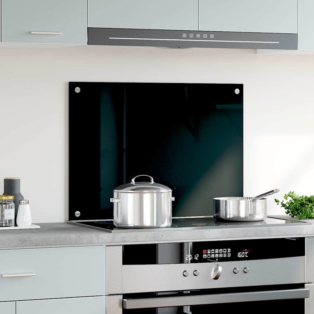 8718475798439_g_en_hd_1 vidaXL Kitchen Backsplash Black 70x50 cm Tempered Glass - Image 3