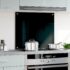 vidaXL Kitchen Backsplash Black 70x60 cm Tempered Glass - Image 3