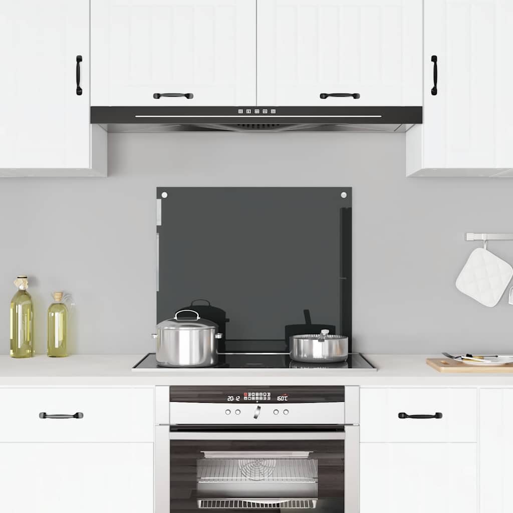 8718475798446_m_en_hd_1 vidaXL Kitchen Backsplash Black 70x60 cm Tempered Glass - Image 1