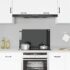 vidaXL Kitchen Backsplash Black 80x50 cm Tempered Glass