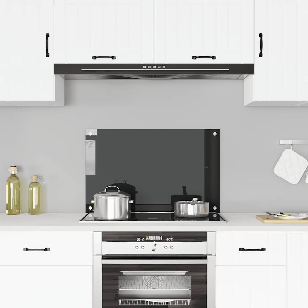 8718475798460_m_en_hd_1 vidaXL Kitchen Backsplash Black 80x50 cm Tempered Glass - Image 1