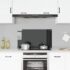 vidaXL Kitchen Backsplash Black 90x50 cm Tempered Glass