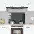 vidaXL Kitchen Backsplash Black 90x60 cm Tempered Glass