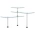 vidaXL 3-Tier Corner Kitchen Shelf Tempered Glass