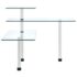 vidaXL 3-Tier Corner Kitchen Shelf Tempered Glass - Image 2