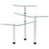 vidaXL 3-Tier Corner Kitchen Shelf Tempered Glass - Image 4