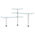 vidaXL 3-Tier Corner Kitchen Shelf Tempered Glass - Image 5