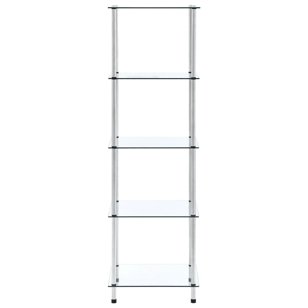 8718475798675_g_en_hd_1 vidaXL 5-Tier Shelf Transparent 40x40x130 cm Tempered Glass - Image 2