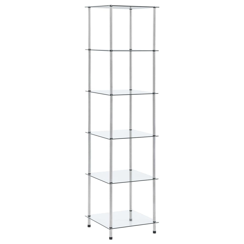 8718475798682_a_en_hd_1 vidaXL 6-Tier Shelf Transparent 40x40x160 cm Tempered Glass - Image 1
