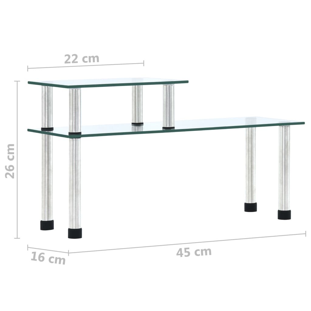 8718475798842_g_en_hd_5 vidaXL Kitchen Shelf Transparent 45x16x26 cm Tempered Glass - Image 6