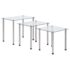vidaXL Nesting Tables 3 pcs Transparent Tempered Glass