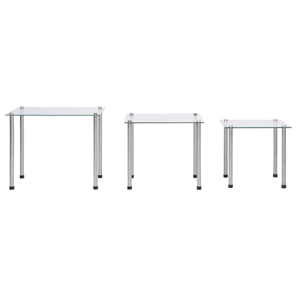 8718475798897_g_en_hd_1 vidaXL Nesting Tables 3 pcs Transparent Tempered Glass - Image 2