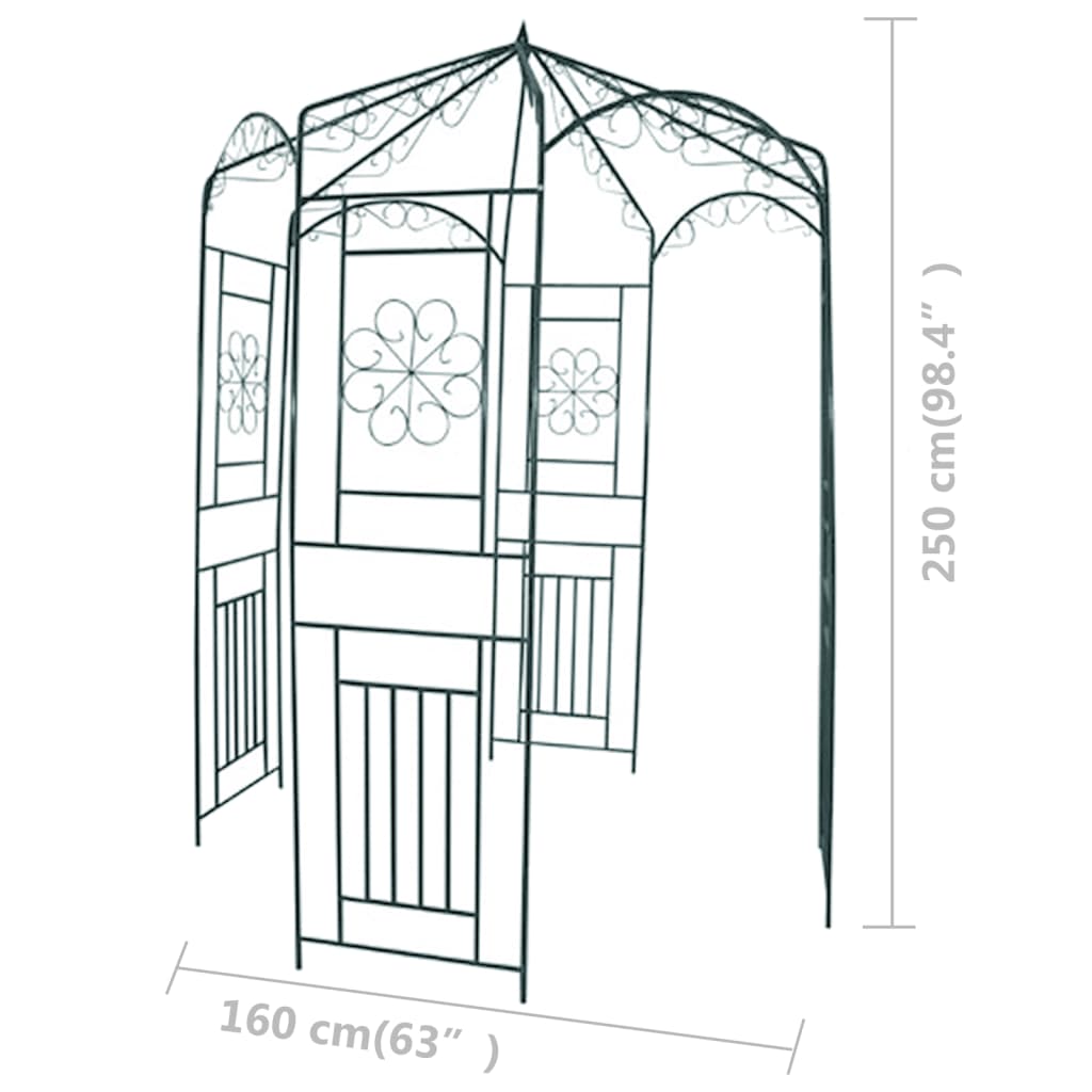 8718475802556_g_en_hd_2 vidaXL Garden Arch 250 cm Dark Green - Image 3