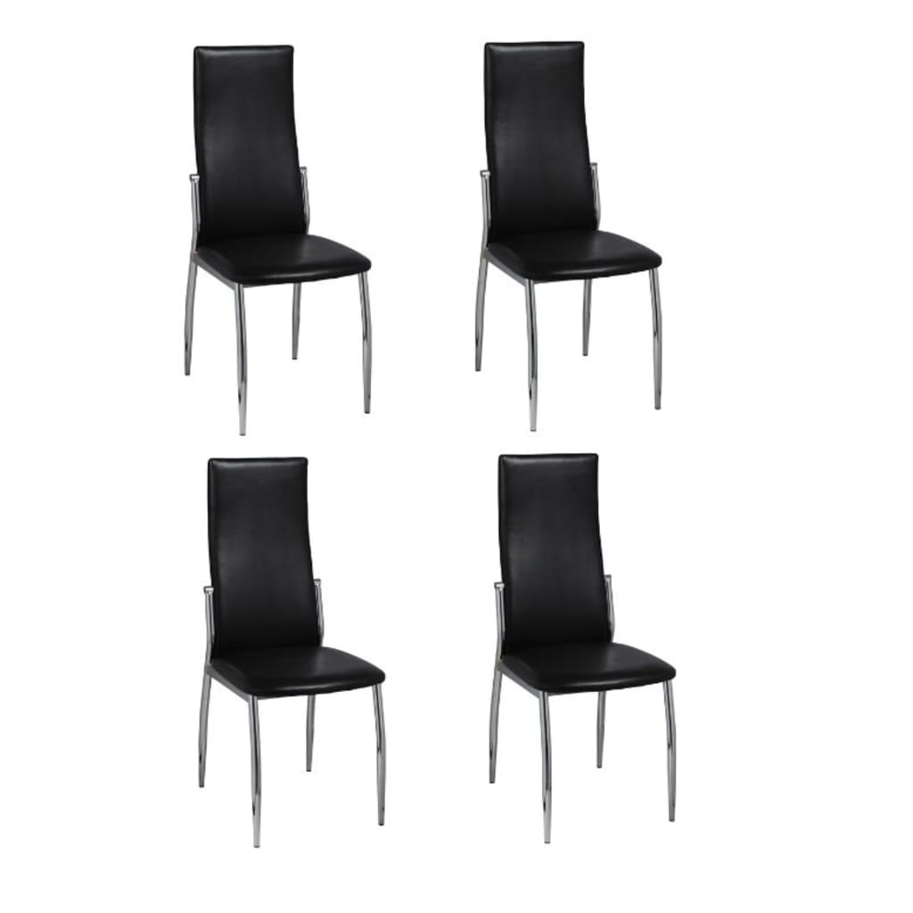 8718475809463_a_en_hd_1 vidaXL Dining Chairs 4 pcs Black Faux Leather - Image 2