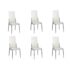 vidaXL Dining Chairs 6 pcs White Faux Leather